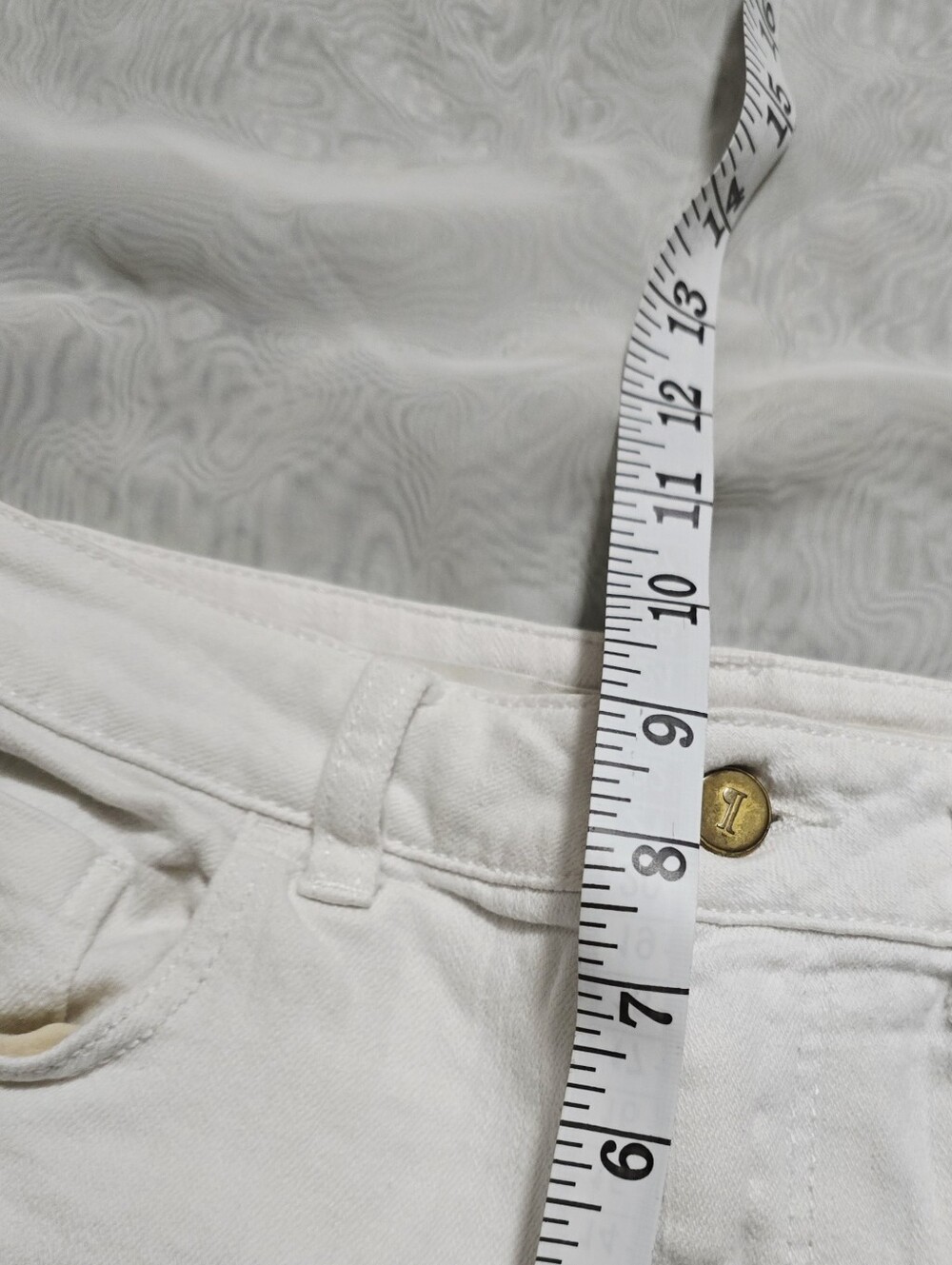 Anthropologie Pilcro & The Letterpress Script Jean Denim Shorts White - Picture 4 of 8